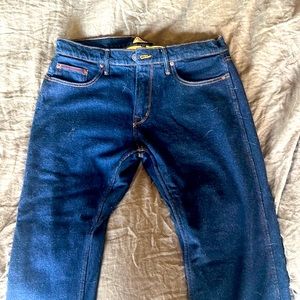 Tobacco moto wear riding jeans.